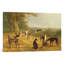 Reproduction d'art graphique sur toile tendue, "Les lévriers dans un paysage" par Jacques-Laurent Agasse-72438584-72438585-72438589