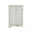 Armoire de rangement de coin salle de bain avec 2 portes et tablettes réglables-1198483031