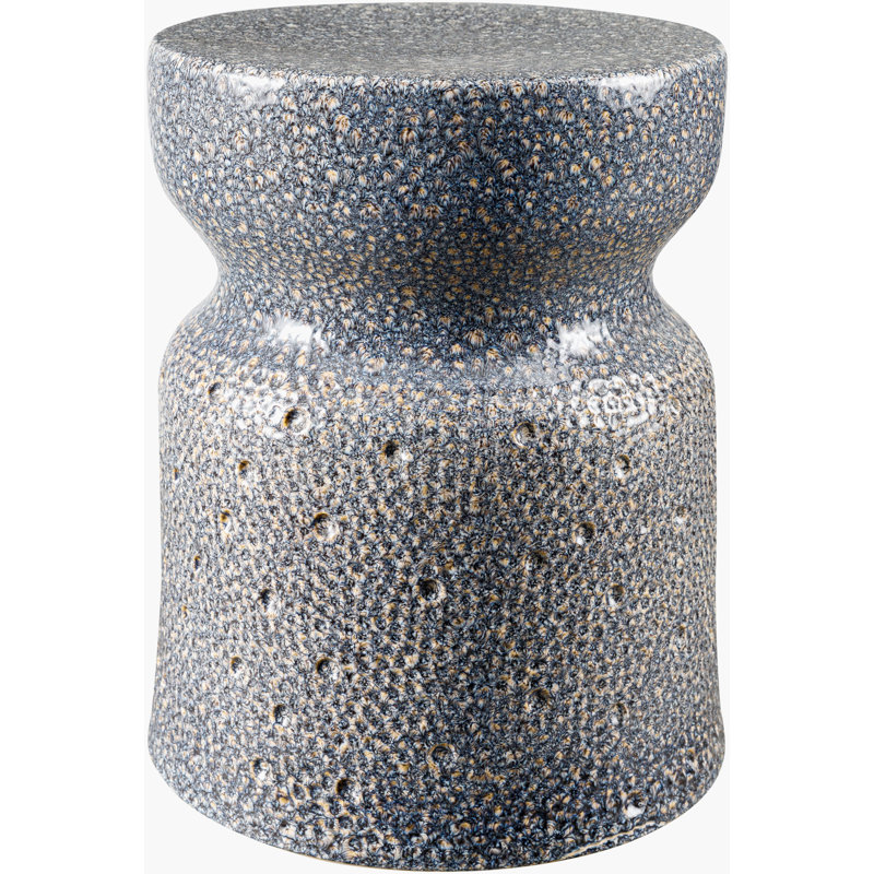 Fouke Accent Stool, Bleu / crème
