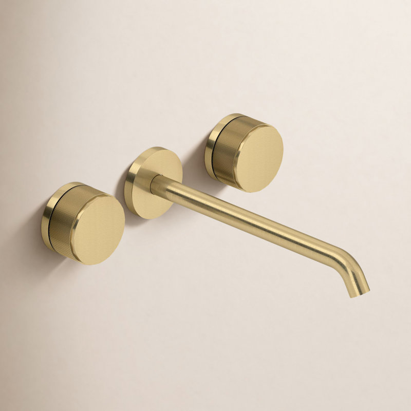 Terrell 2 Handle Wall Roman Tub Faucet, Antique Gold