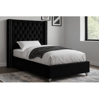 Joclynn Upholstered Wingback Bed