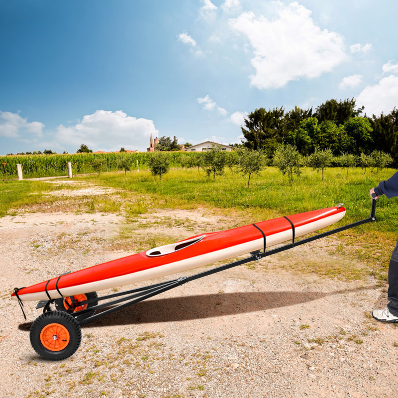 420lbs Boat Trailer Dolly Mover Adjustable Length with 15.7 in Pneumatic Tires