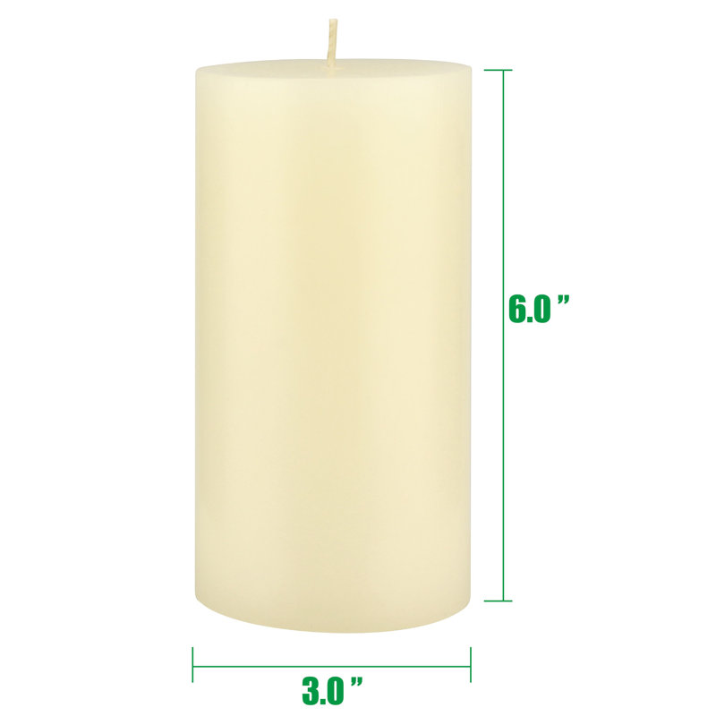 Ensemble de bougies longues 6 pièces, H 6 po x l 3 po x P 3 po