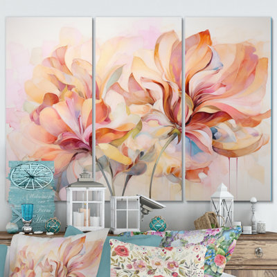 " Coral Petal Symphony II " 3 - Pieces
