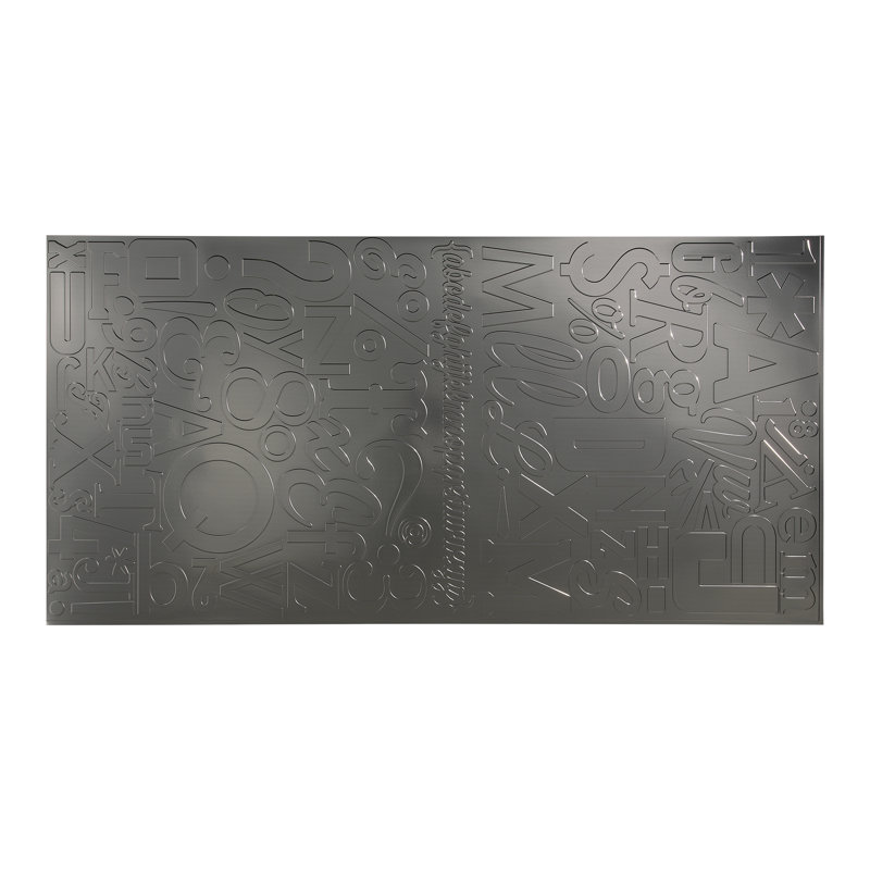 Panneau mural décoratif en vinyle 4 pi x 8 pi FASÄDE, Nickel brossé
