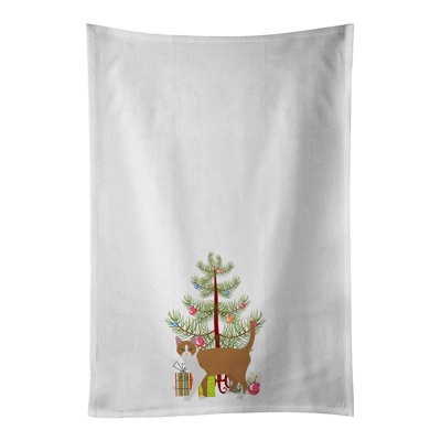 Ensemble de 2 serviettes de cuisine brésiliennes à poil court Merry Christmas