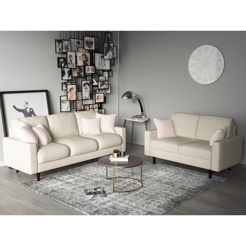 Ensemble de salon standard 2 pièces Macsen, Beige