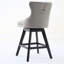 Swivel Counter Bar Stool Set with Wood Frame,Grey-819482163