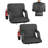 Stadium Seat, 6 Adjustable Angle Wide Bleacher Chair, 2.9'' Cushion Padded Stadium Seat with Armrest and Back Support, Stadiums Chair with Hook Cupholder for Picnics, Beach Sports, and Gaming