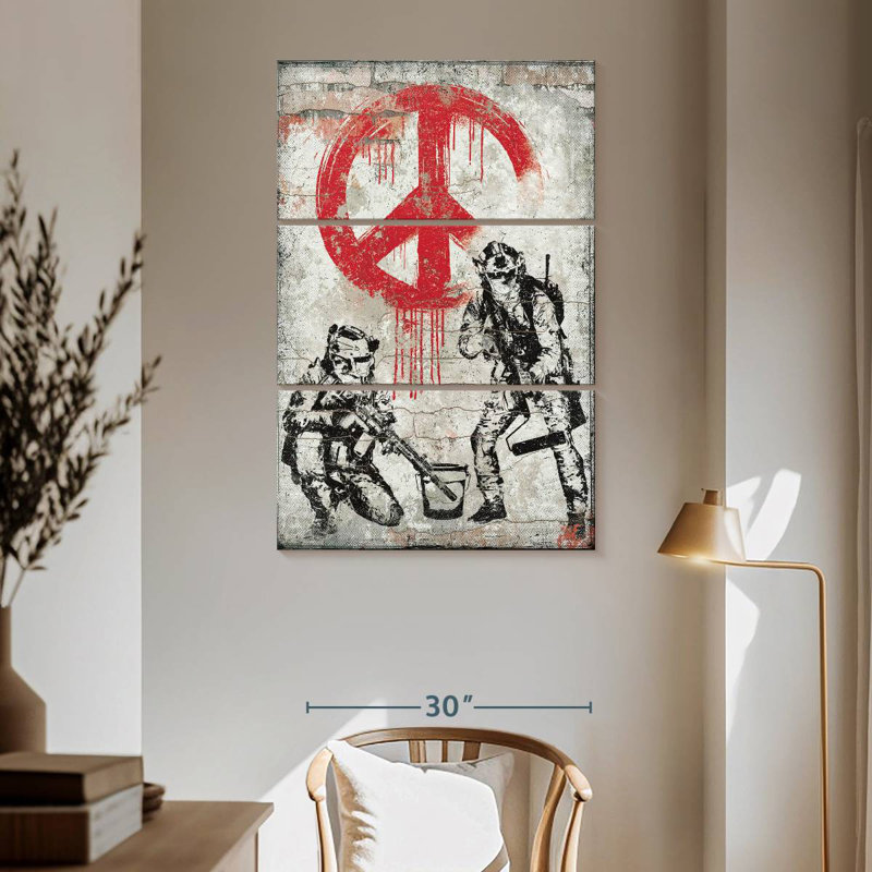 Hiltrun War And Peace, 65" H x 42" W