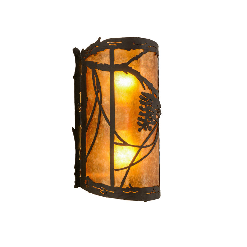 Rustic Lodge 2 - Light Flush Mounted Sconce, 13" H x 8" W x 5" D, Oil Rubbed Bronze