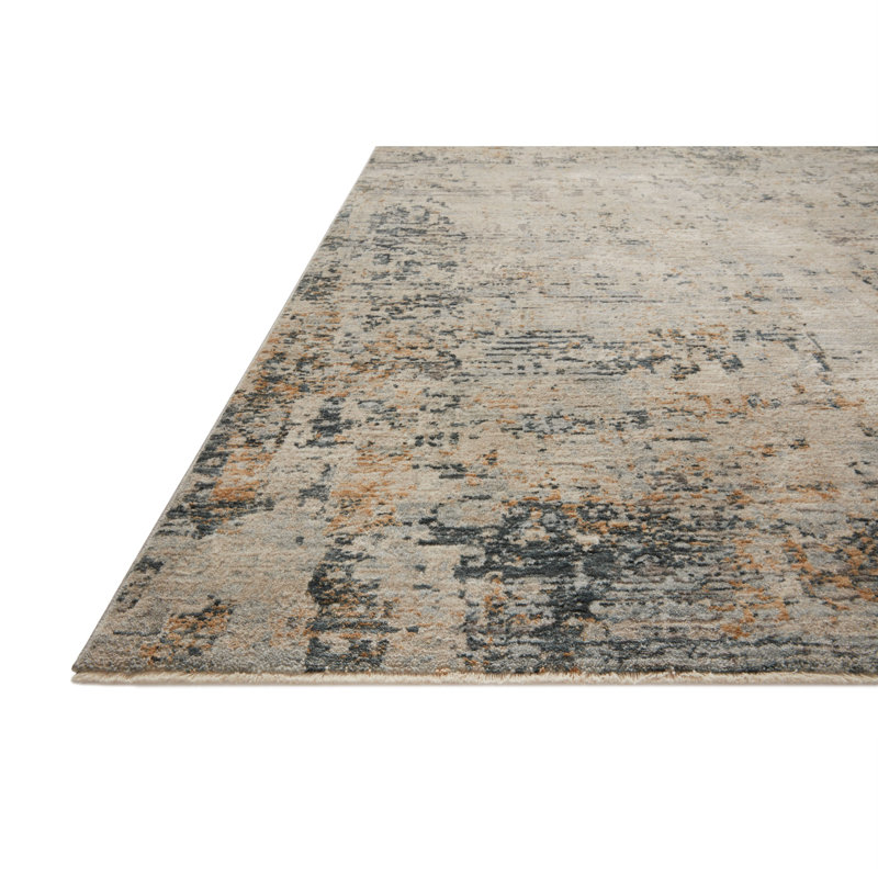 Tapis beige / ciel abstrait Kanesha, Tapis de couloir beige