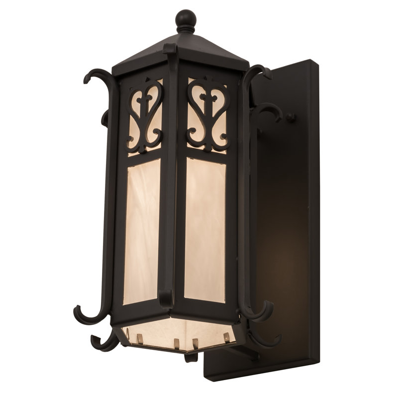 1 - Light Outdoor Wall Lantern, Wrought Iron