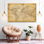 Carte du vieux monde sur toile-2136648826