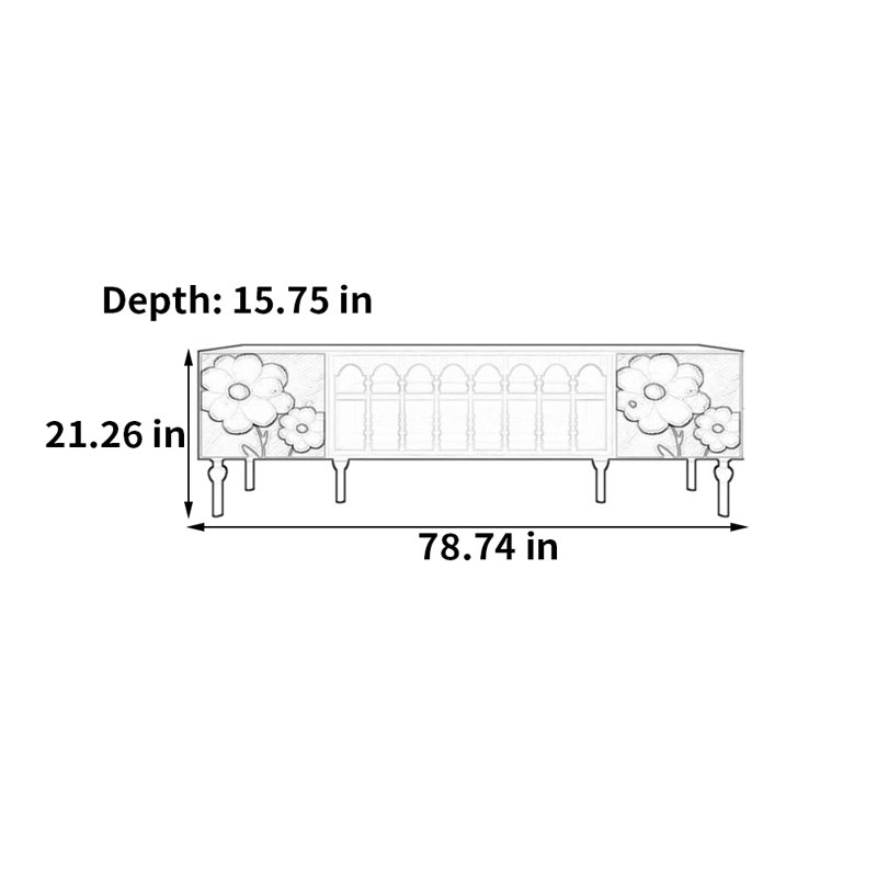 Tomita, H 21,26 po x L 78,74 po x l 15,75 po, Blanc