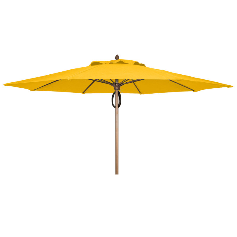 Parasol de marché 11 'Prestige, Jaune tournesol, Bronze champagne
