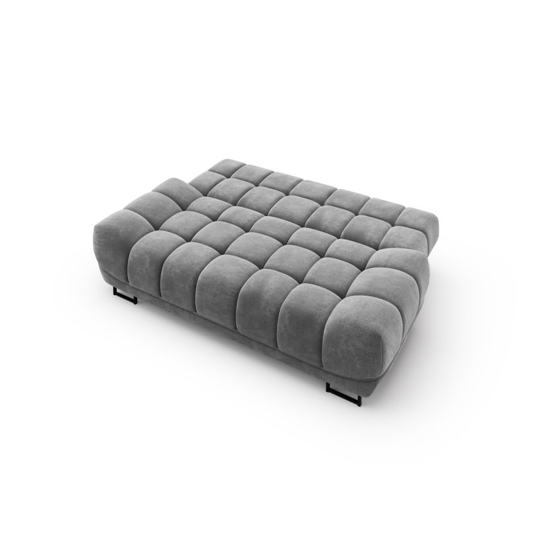 Nicolus 3 Seater Velvet Sofa Bed, Grey