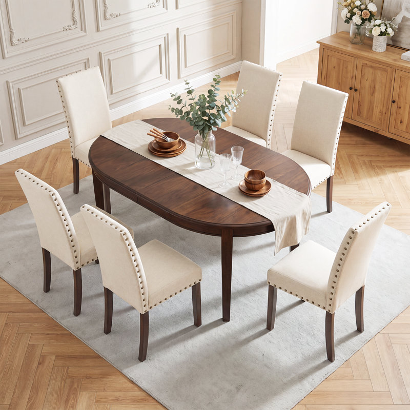 Chaises de salle à manger Bontrager, Beige