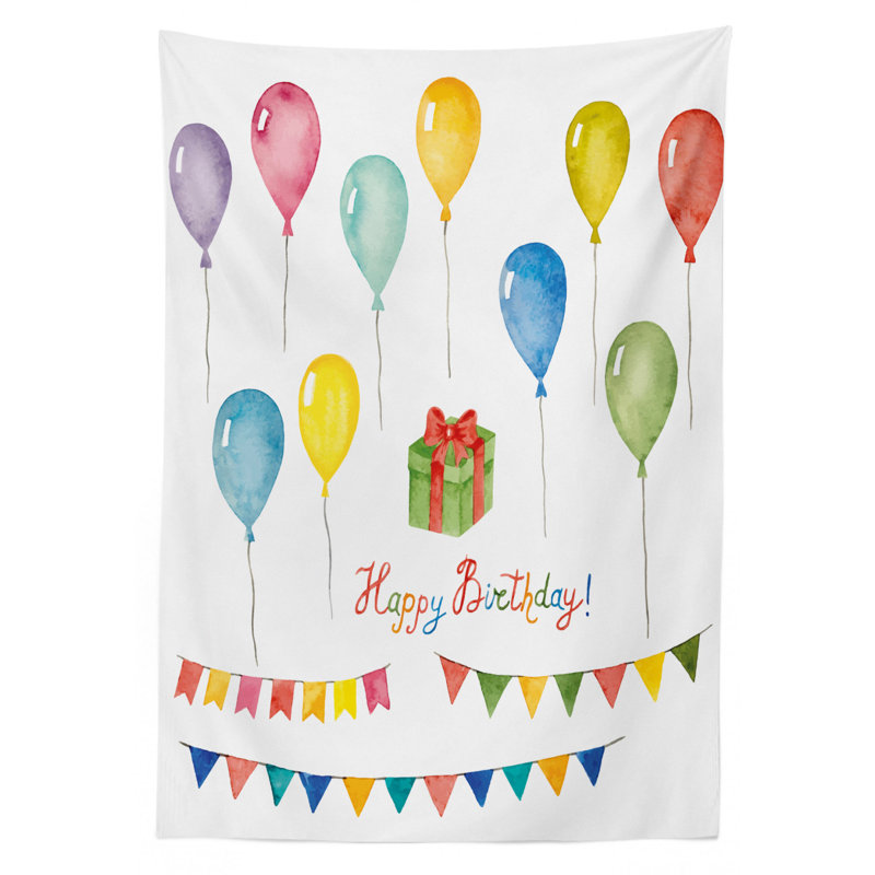 Birthday Tablecloth, 90" L x 60" W