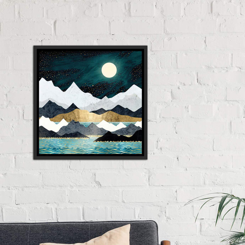 « ocean stars » par spacefrog designs-print, H 26 po x l 26 po x P 1,5 po, Toile avec cadre noir