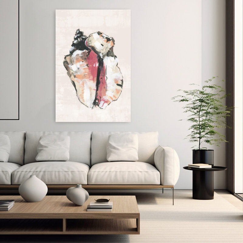 Art contemporain, art abstrait poisson côtier, H 60 po x l 40 po