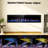 Recessed or Wall Mounted Electric Fireplace, Logs & Crystals, Remote Control,Remote Control, Timer, Dimmer, 12 Flame Colors, 750/1500W, Narrow Bezel-344547363