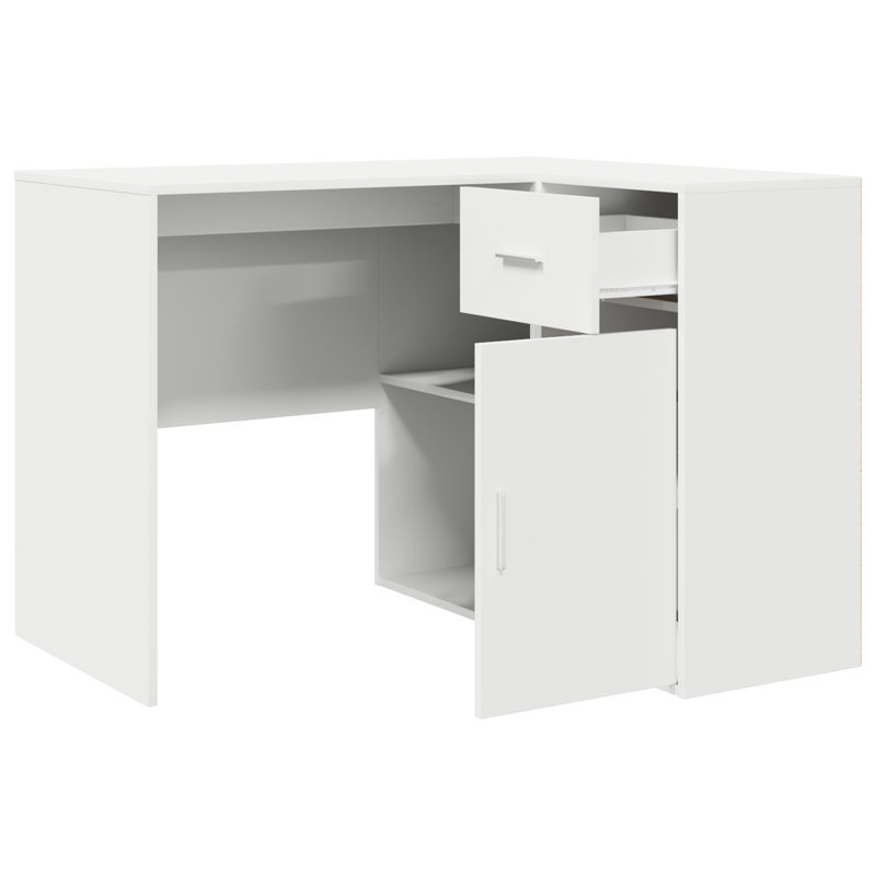 Corner Desk 102X88x75 Cm Engineered Wood, White