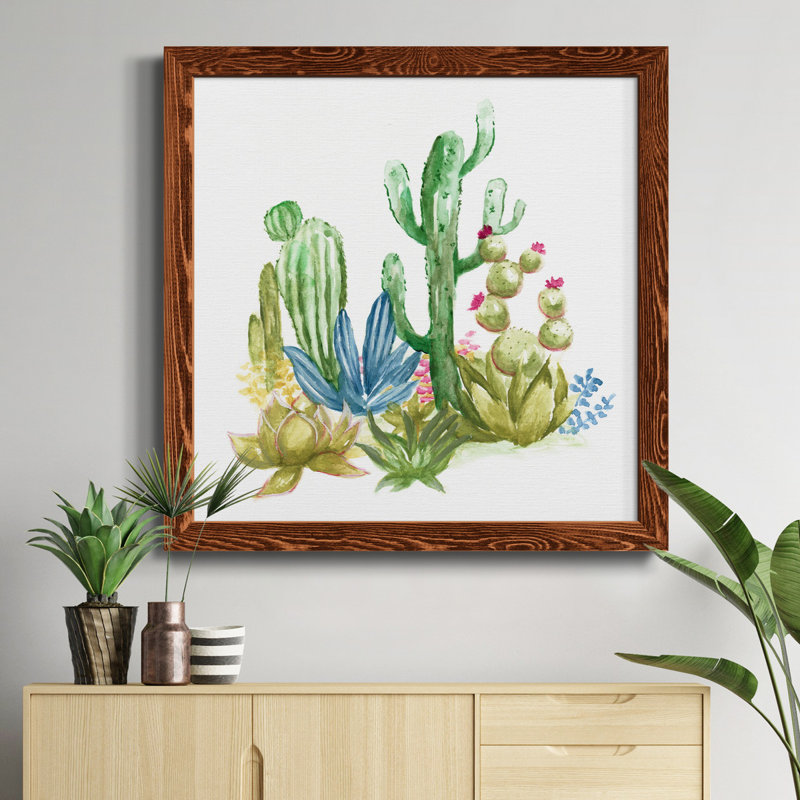 Rolling Seaside II - Peinture sur toile encadrée, H 17 po x l 17 po x P 1,5 po, Érable encadré