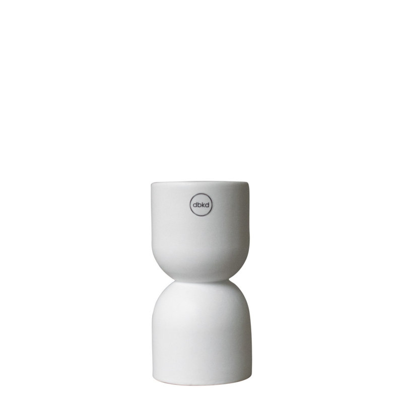 Post Pot White, 6.3'' H x 3.15'' W x 3.15'' D