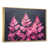 Toile avec cadre flottant or