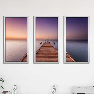 Purple Waters - 3 Piece Picture Frame Photograph Print Set on Acrylic -  Picture Perfect International, 704-2212-1224