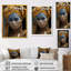 Femme jaune, portrait de mélodie touareg - art mural tribal africain-451417445-451417424