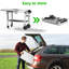 Table de gril portable pliable pour l'extérieur avec double tablette mobile et inoxydable