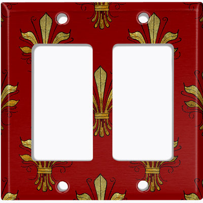 Patterned 2 - Gang Toggle Light Switch Standard Wall Plate