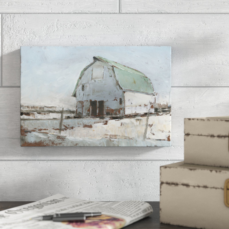 «Plein Air Barn I» par Ethan Harper, reproduction d'art sur toile, H 8 po x l 12 po