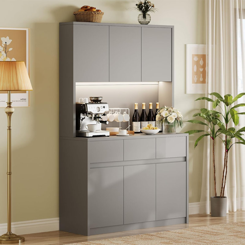 70.1cm Kitchen Pantry, Grey