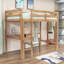 Lit mezzanine simple avec bureau d'étude intégré, barrière de sécurité et échelle-114308692