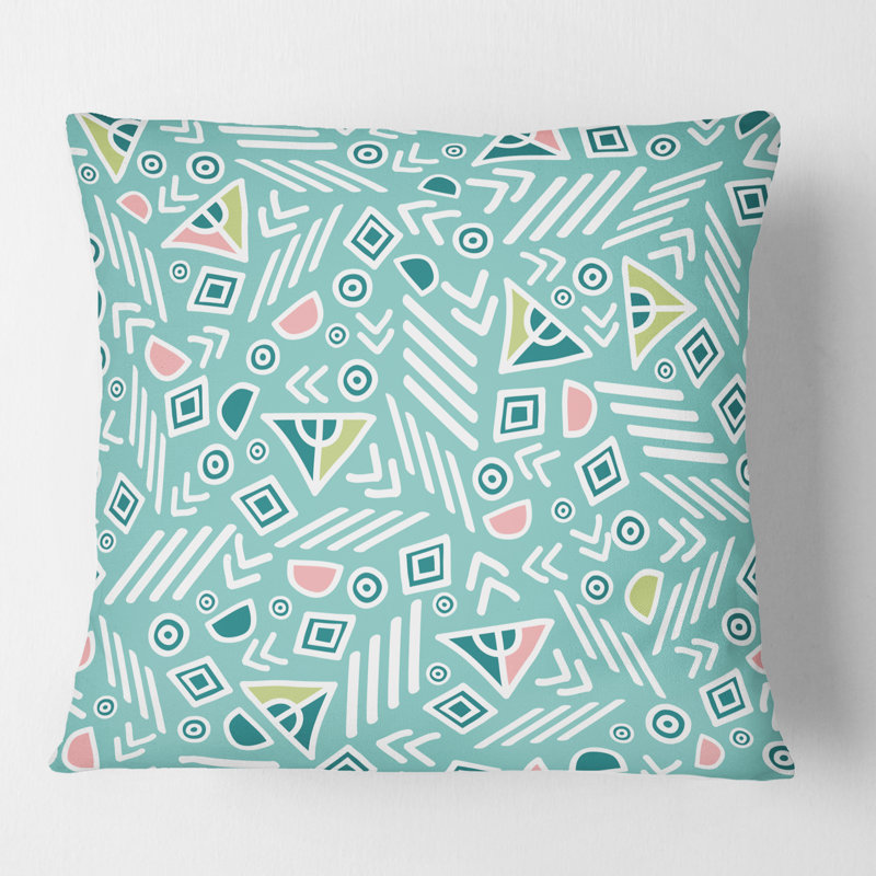 Coussin Pastel Tribal, 16 po x 1 po
