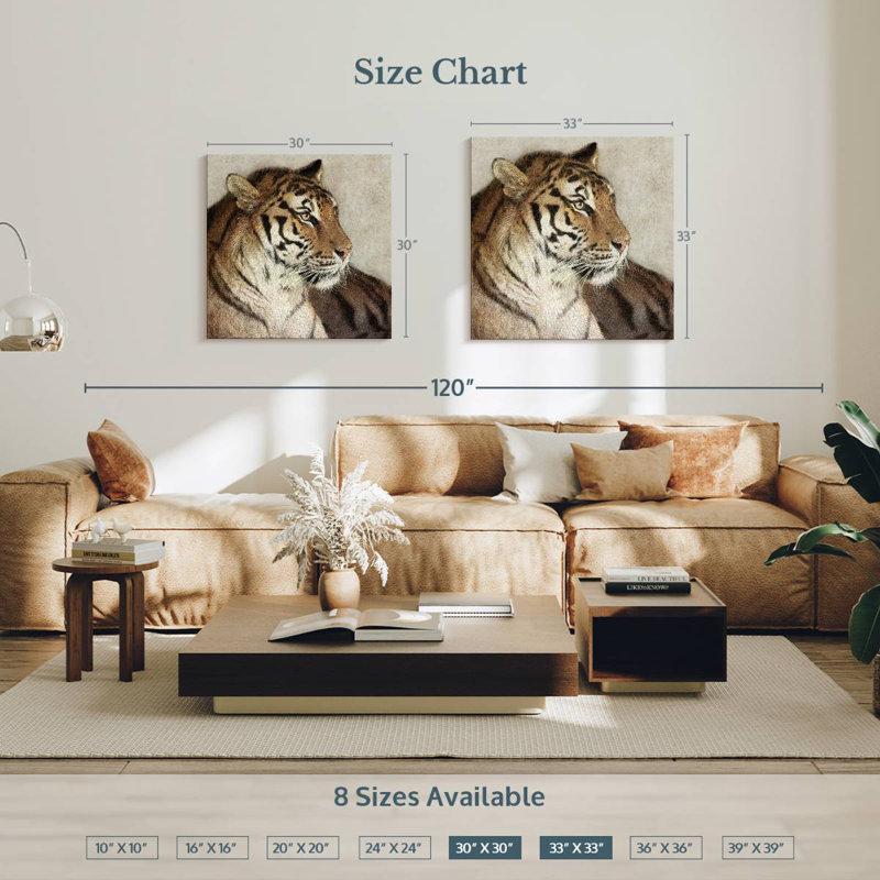 Tigre de Brampt, H 33 po x l 33 po