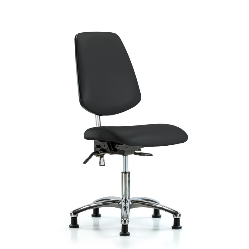 Chaise de travail Evie, Noir, Patins, Inclus