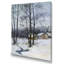 Cottage in Winter Landscape Scenery - Traditional, reproduction d'art sur toile