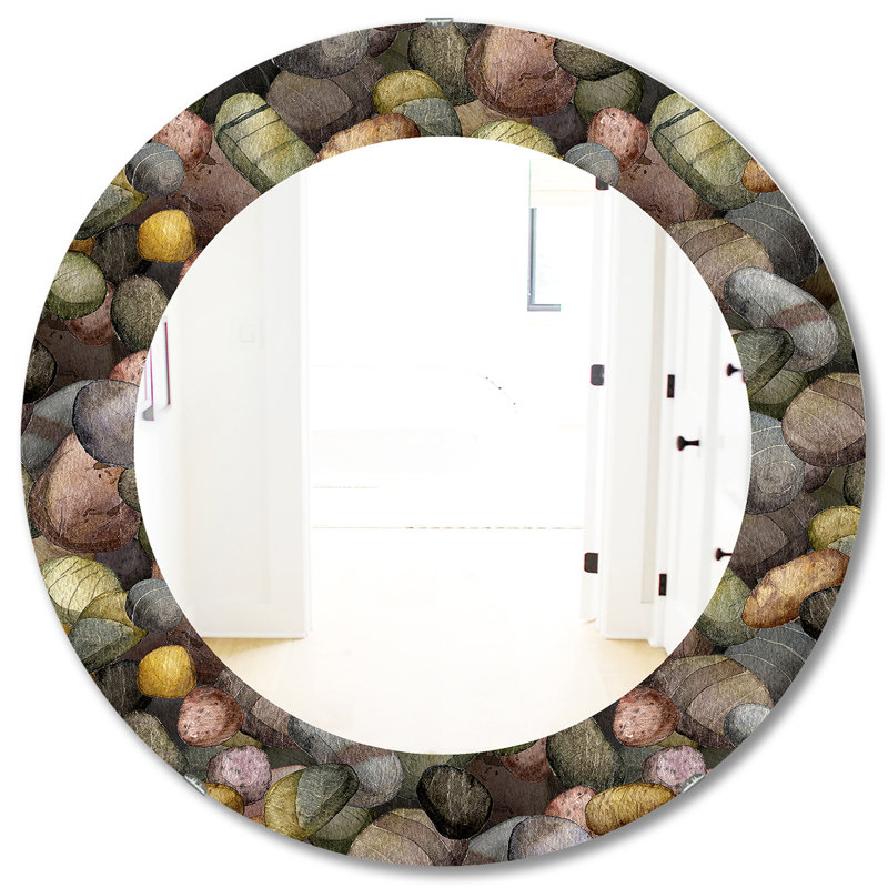 Accent Mirror, 31.5" H x 31.5" W, Sea and Shore Stones