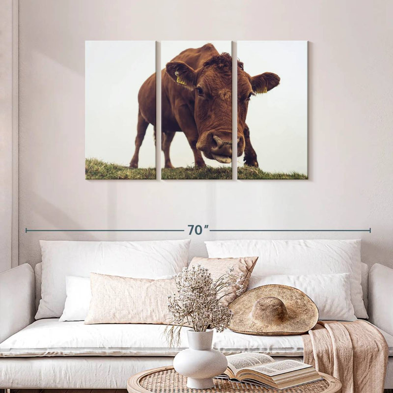 Brampt Chocolate Cow Face, 28" H x 45" W