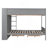 Full Over Full Bunk Bed With 2 Drawers And Multi-Layer Cabinet, Gray-2012803255-2012803242