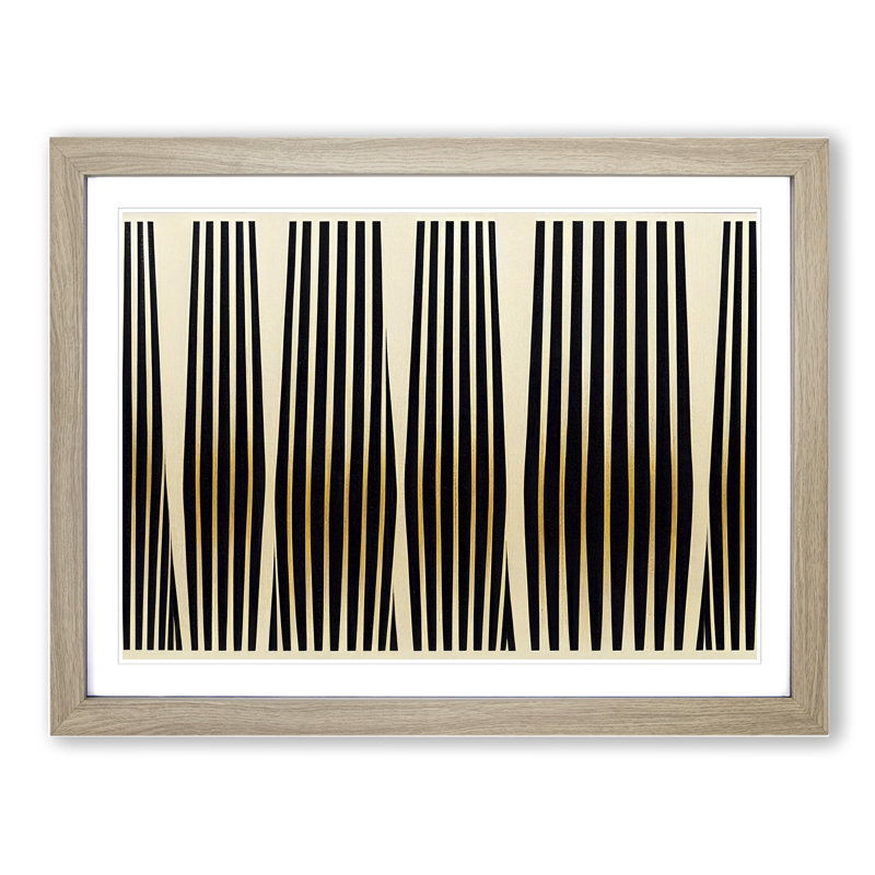 Cosmopolitan Modern Abstract - Framed Print, 25cm H x 34cm W x 2cm D, Oak