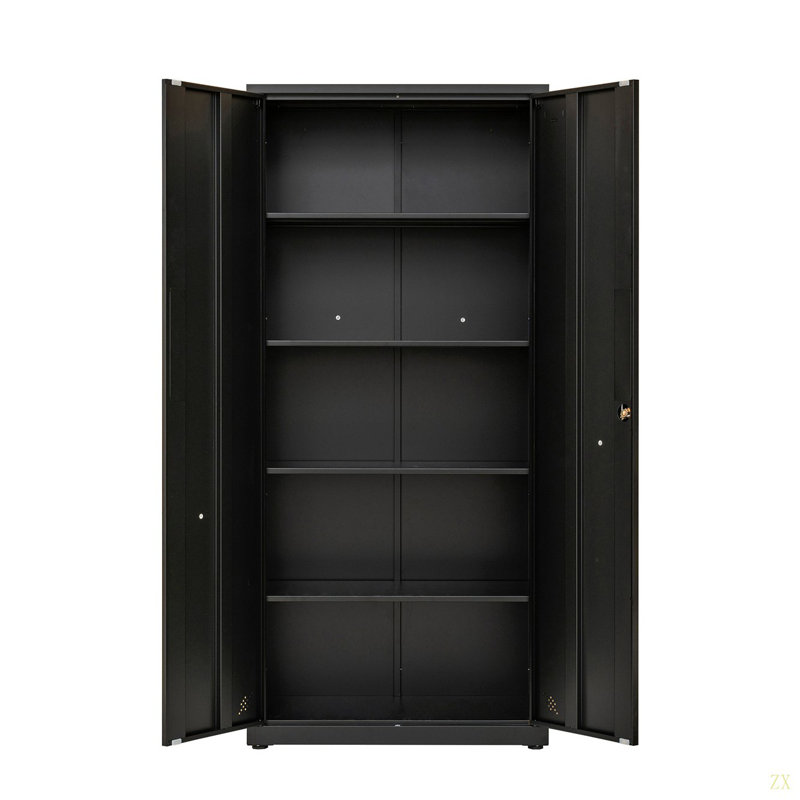 Armoire de rangement de bureau, classeur, armoire de rangement haute avec 2 portes pour la maison, bureau, classeur latéral pour le rangement