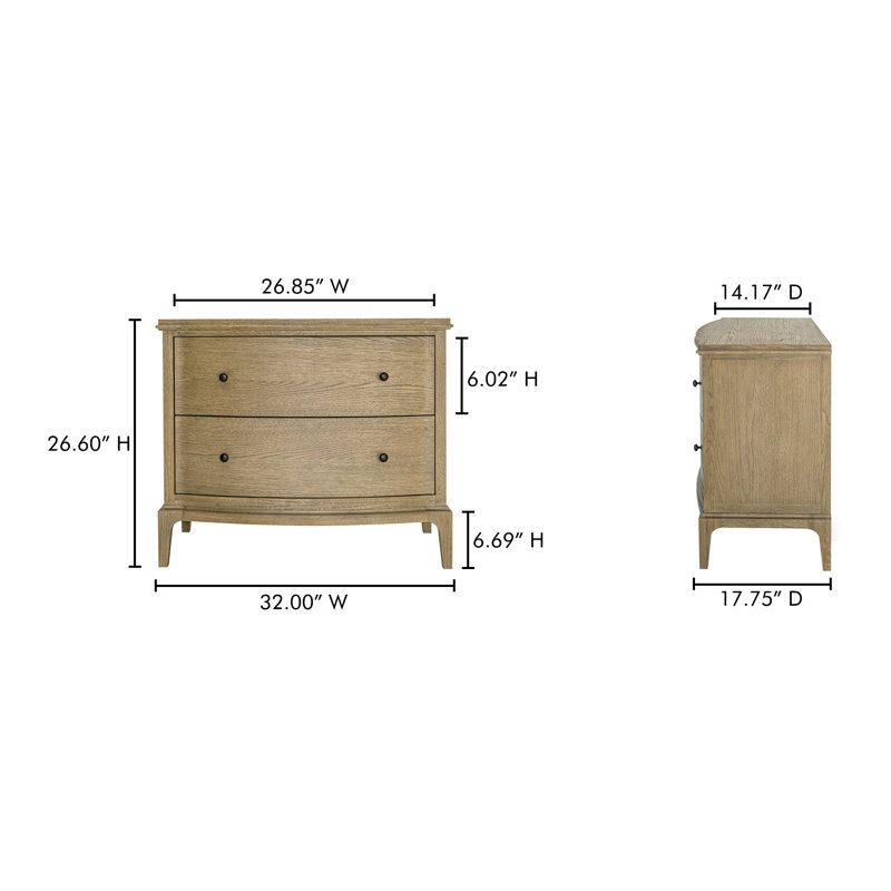 Sadie 1 - Drawer Solid Wood Nightstand