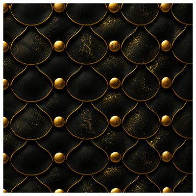 Black Gold Texture Quilted Bedspread All Sizes