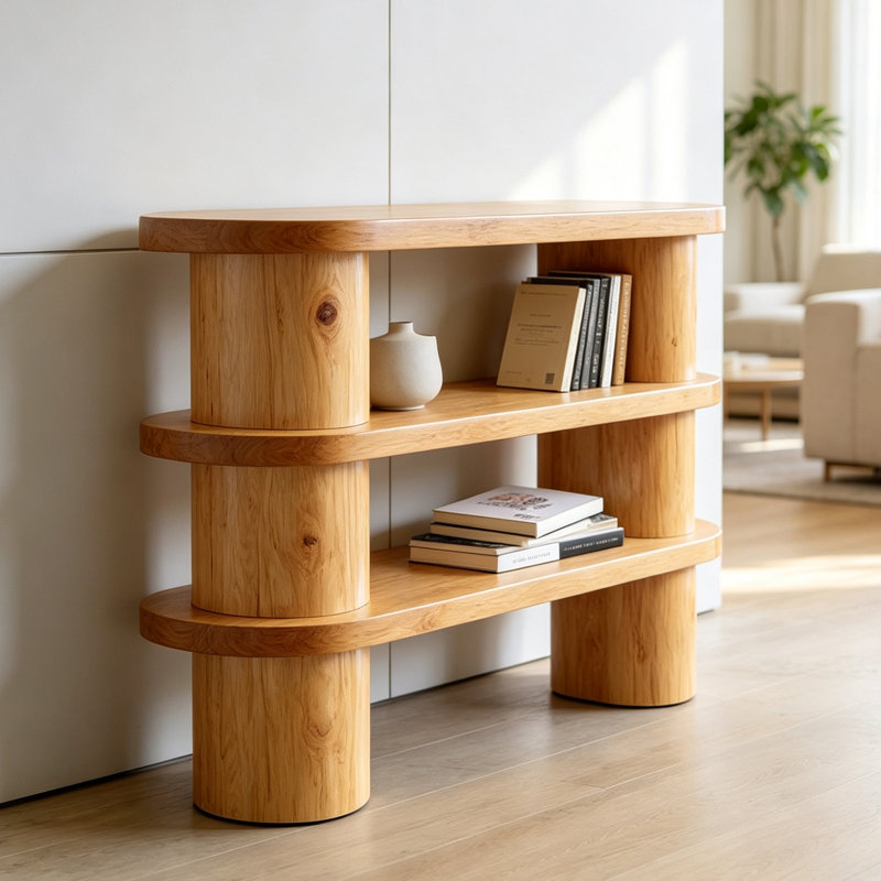 Console de style japonais, H 29,5 po x l 39,4 po x P 13,8 po