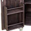 Armoire de rangement d'extérieur en bois de sapin massif avec trou de conduite de gaz et tablettes réglables